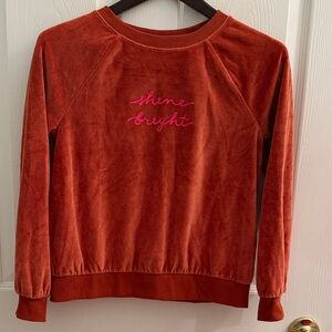 Cat & Jack Rust Sweatshirt with Pink Embroidery